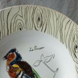 Plate creise in faience of gien france the old signature finch
