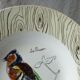 Assiette creise en faience de gien france le pinson ancienne signature