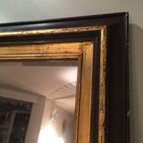 Old mirror black and gold 81x66cm