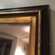 Miroir ancien noir et doré  81x66cm