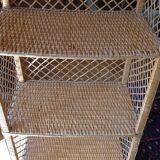 Vintage rattan shelf