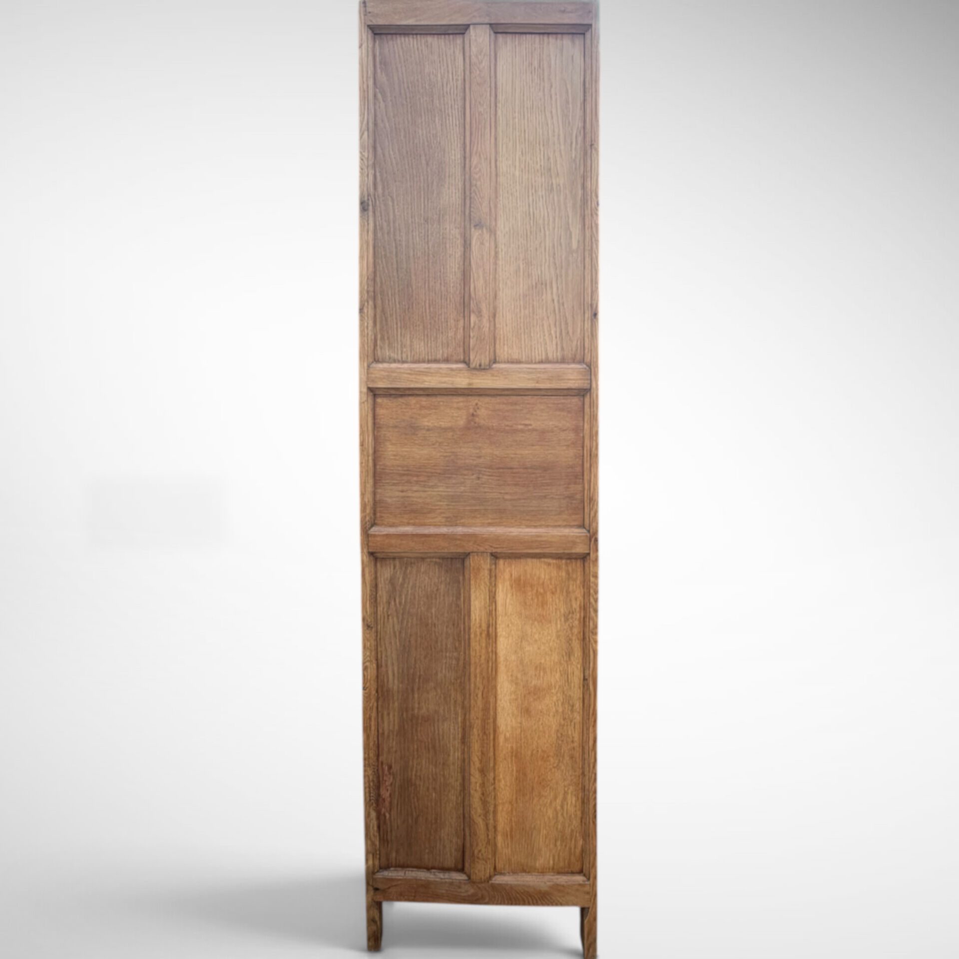 Parisian Art Deco wardrobe in raw oak, renovated.
