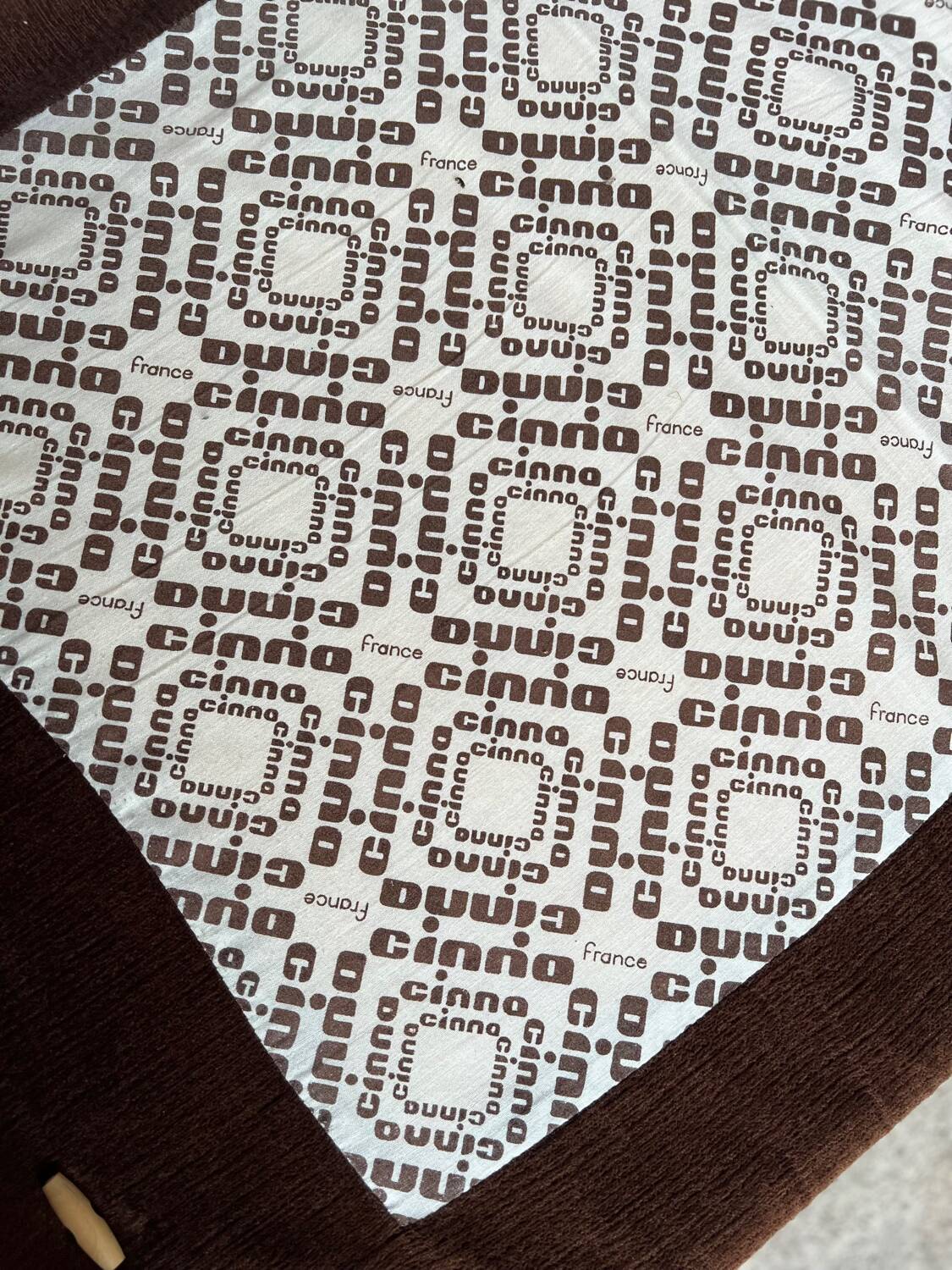 Cinna sofa kirk model brown velvet 1970 vintage