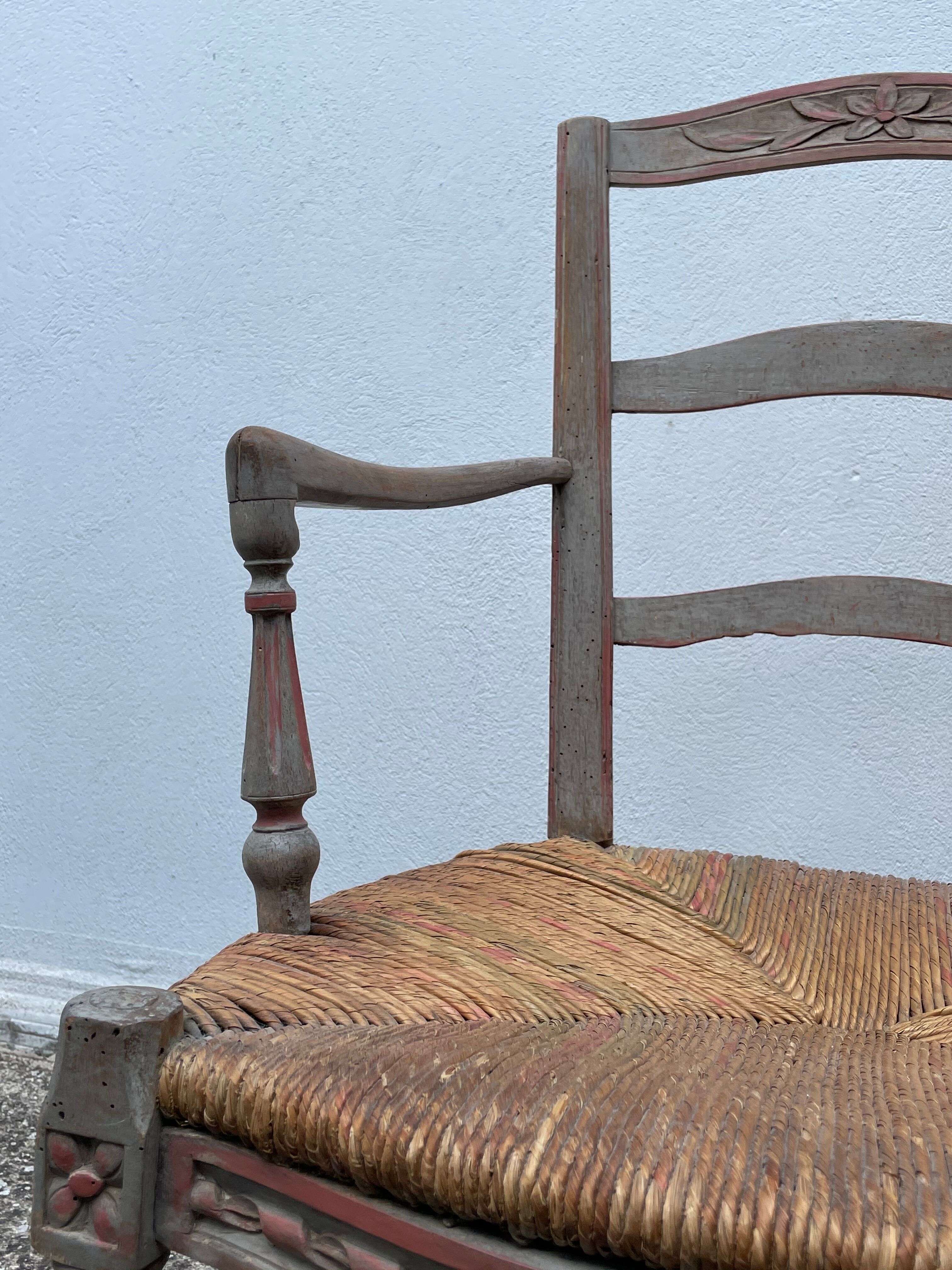 French antique Armchair Louis Philippe style, Provence