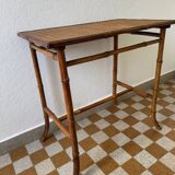 Desserte bambou osier ancienne