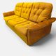 Vintage lounge set for 5, 3-seater convertible sofa and 2 armchairs, 70s.
