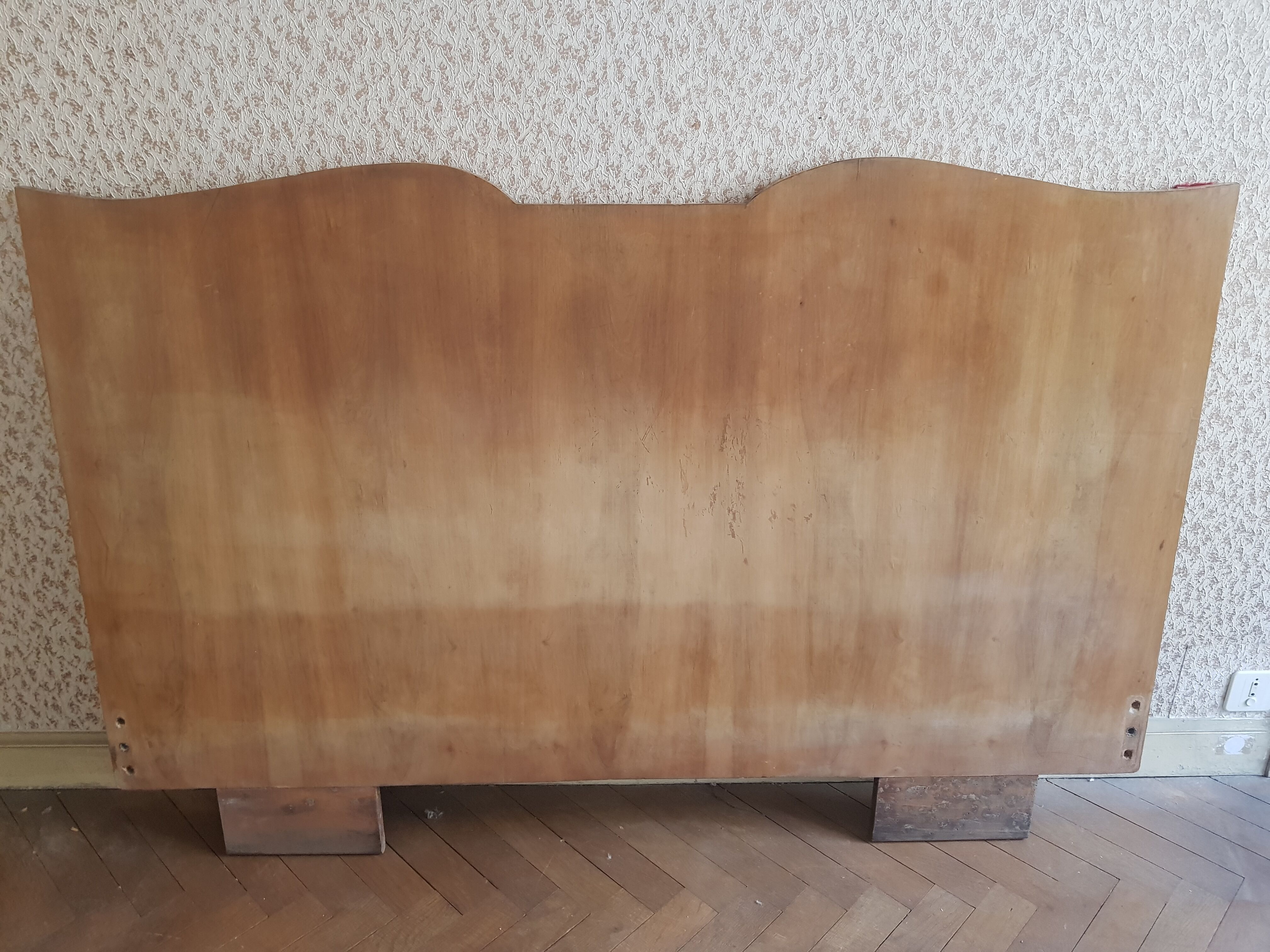 Bed frame with headboard whiskers