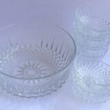 Arcoroc bowl with 6 cups