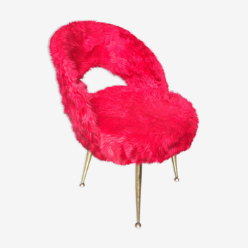 Fauteuil Moumoute rouge