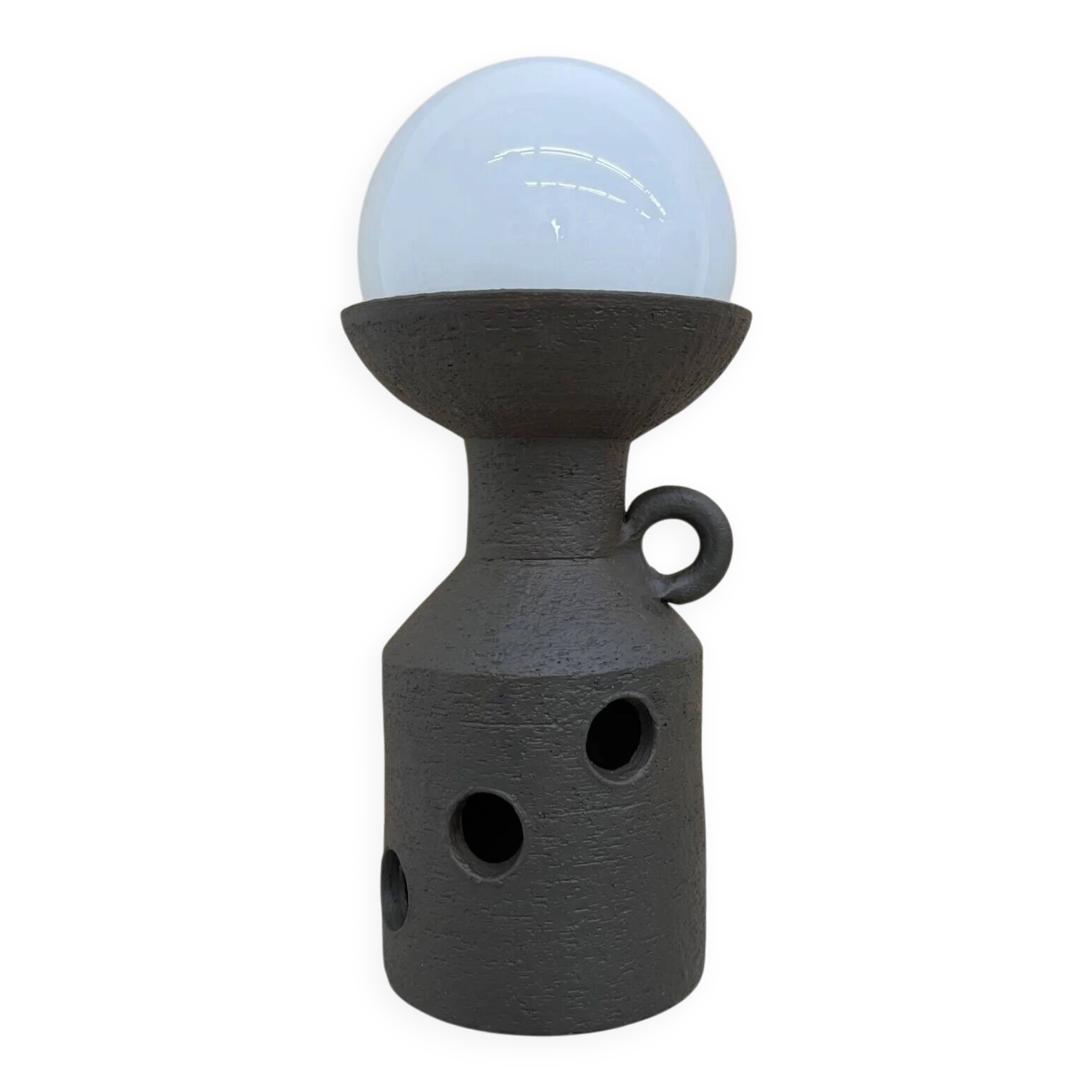 Large Doria Leuchten ceramic table lamp / floor lamp, 1970s