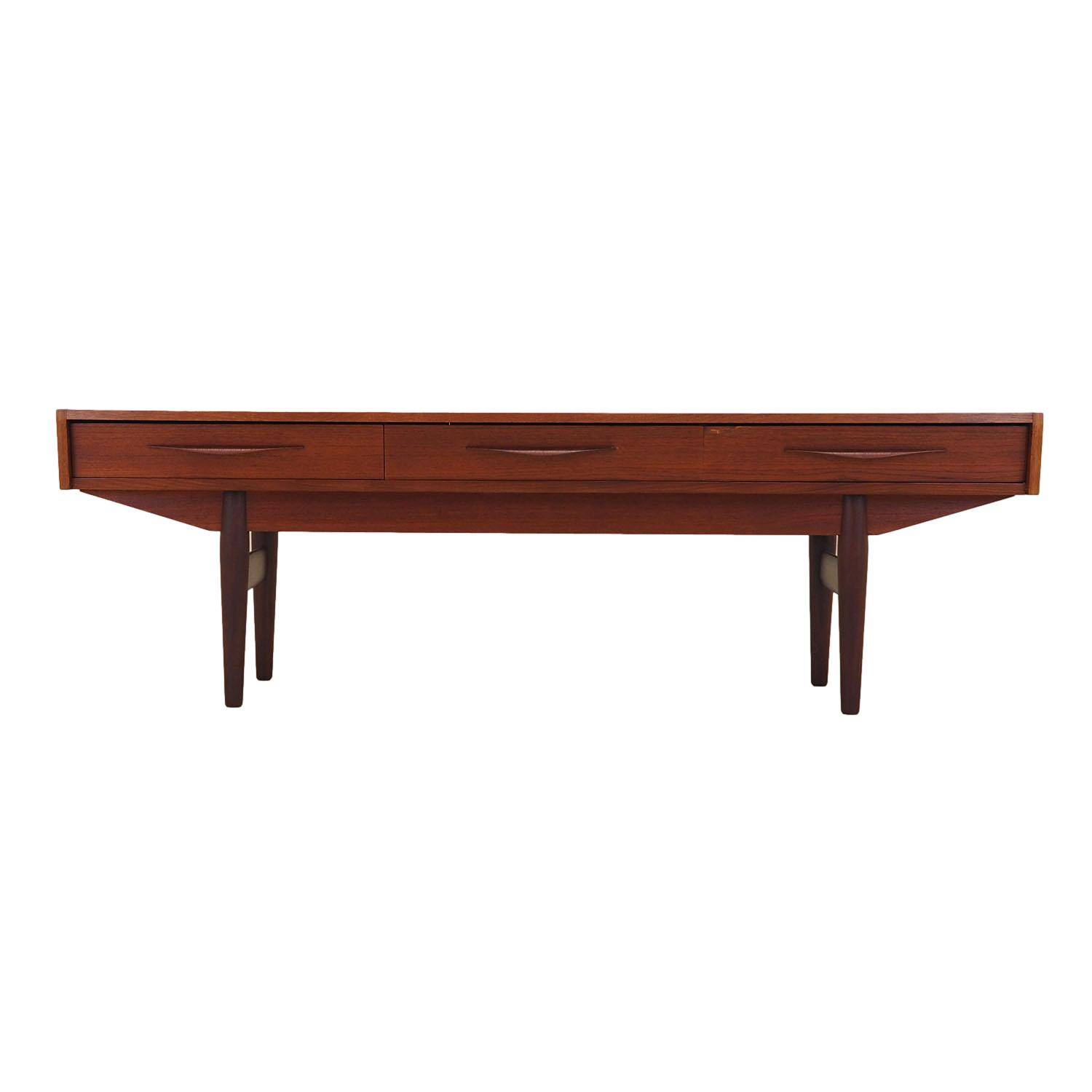 Teak lowboard, Danish design, 1970s, production: Denmark