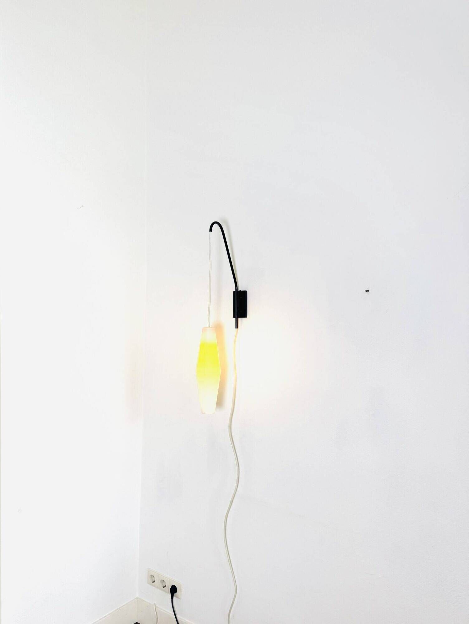 Floating Wall Lamp In Matt Opal Glass By Philips, The Netherlands 1960S