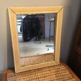 White wooden mirror