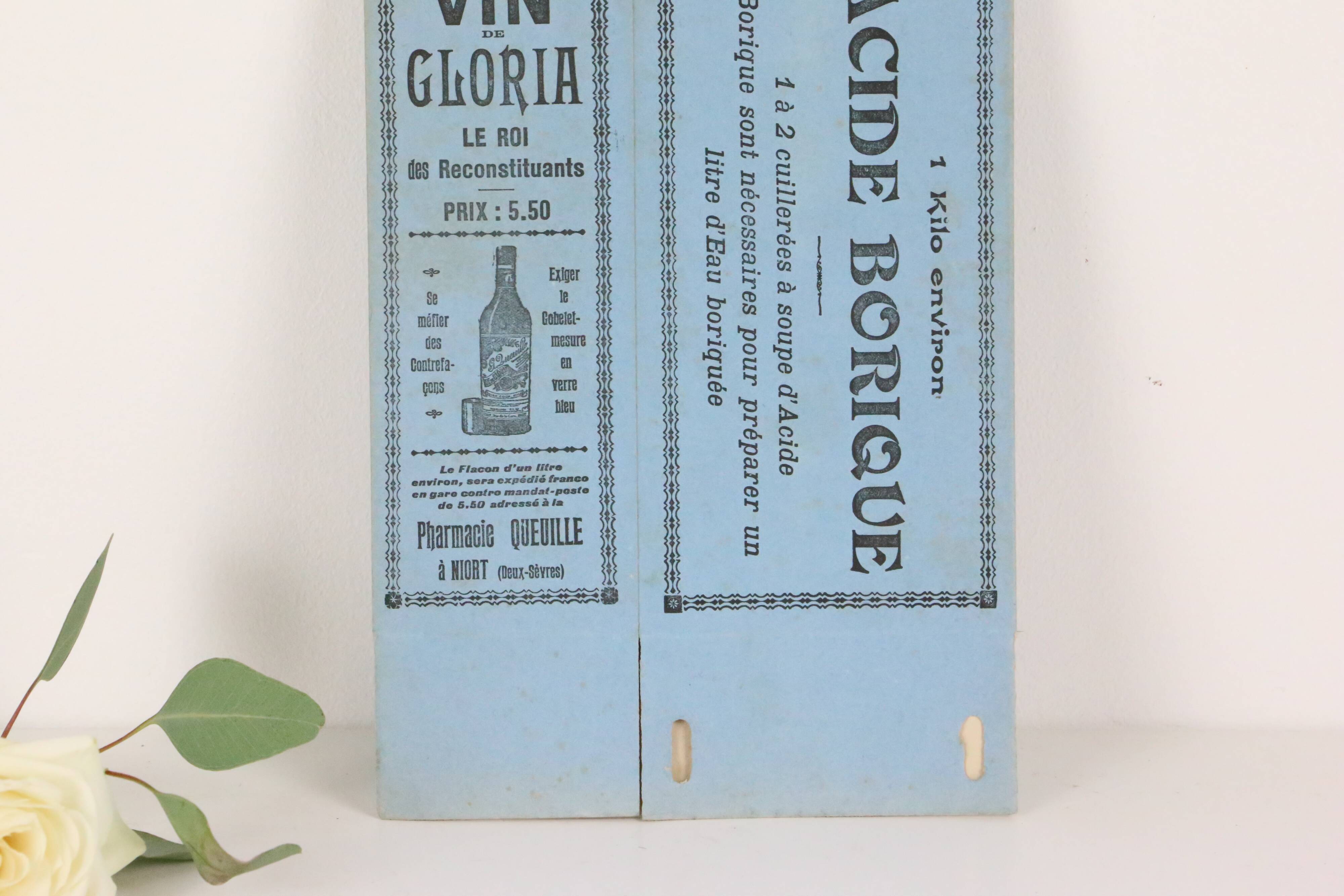 Old cardboard pharmacy medicine box, 1920/1930