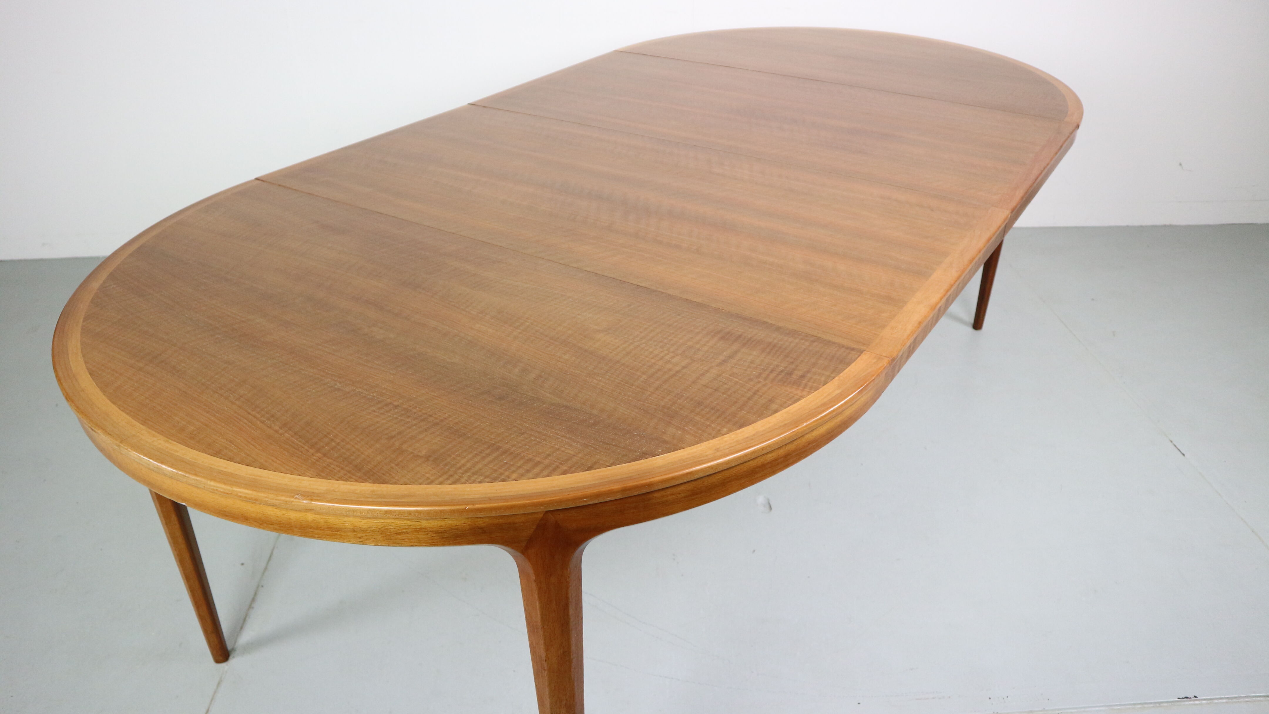 Swedish walnut dining table by B. Fridhagen for Bodafors, 1960s