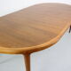 Swedish walnut dining table by B. Fridhagen for Bodafors, 1960s