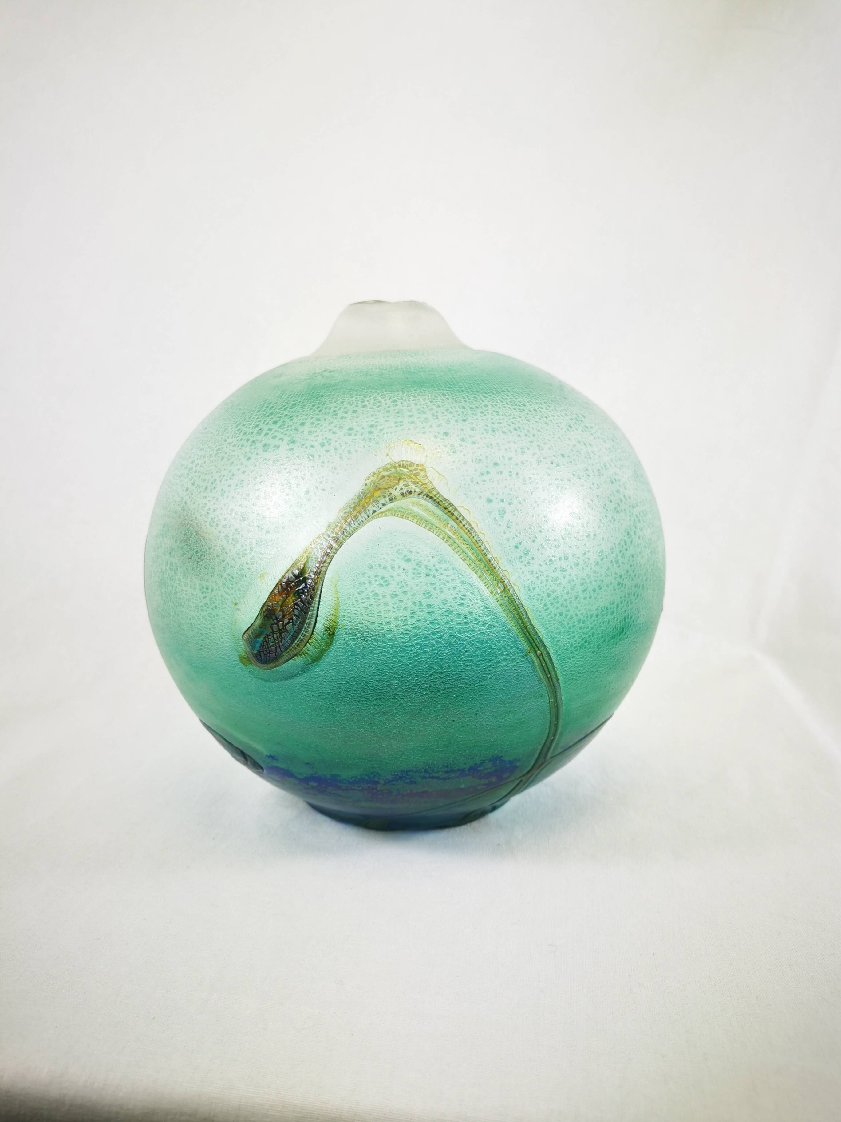 Jean Claude Novaro Blown Glass Ball Vase