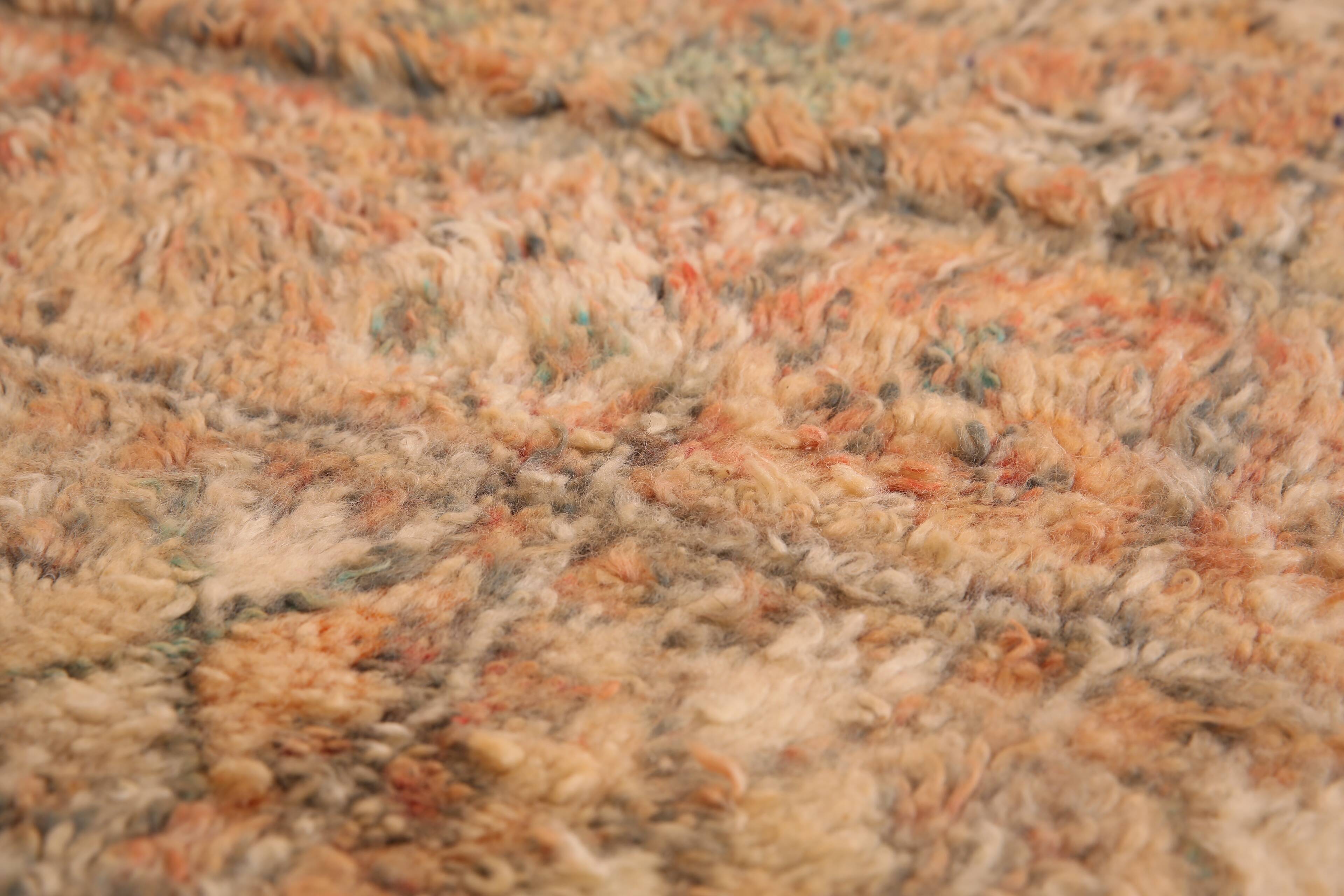 Peach Vintage Moroccan Rug 178 x 264 cm, Berber Wool Rug, Handmade Boho Rug