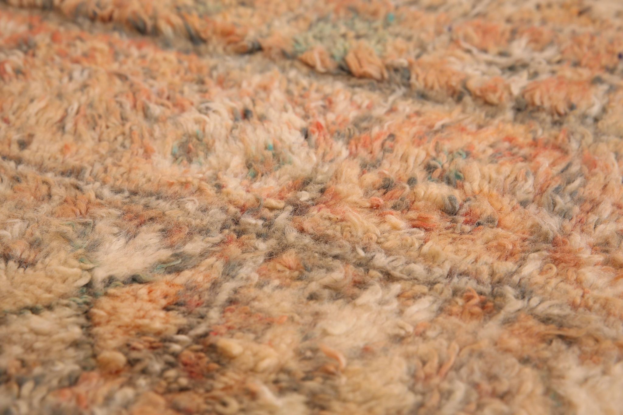 Peach Vintage Moroccan Rug 178 x 264 cm, Berber Wool Rug, Handmade Boho Rug