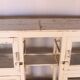 Burmese teak merchant's counter with original white patina.
