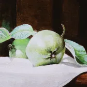 Still life with pewter jug and apples – Marjolein van den Berg, c. 2011