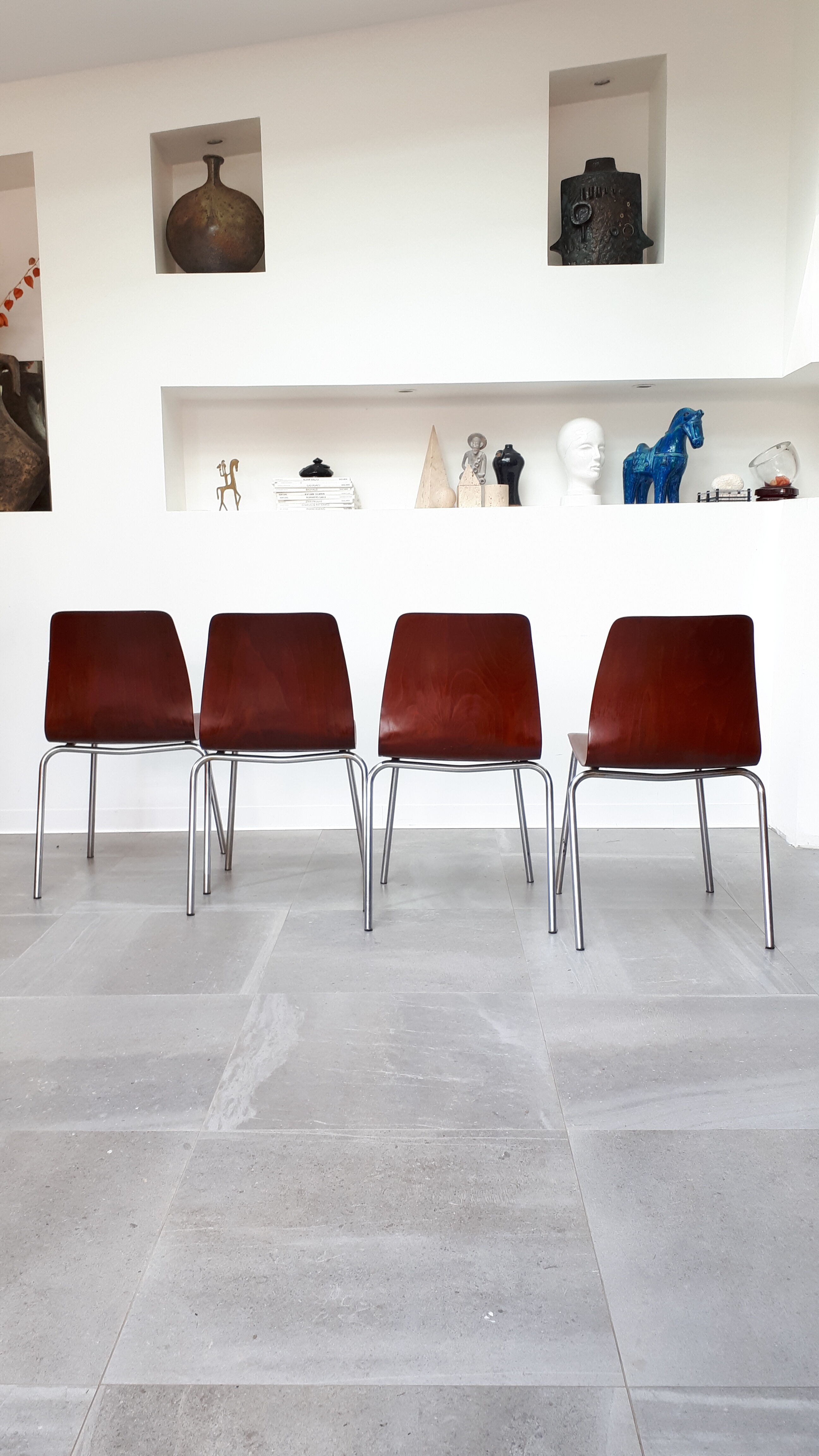 Set of 4 chairs Pagholz 60s