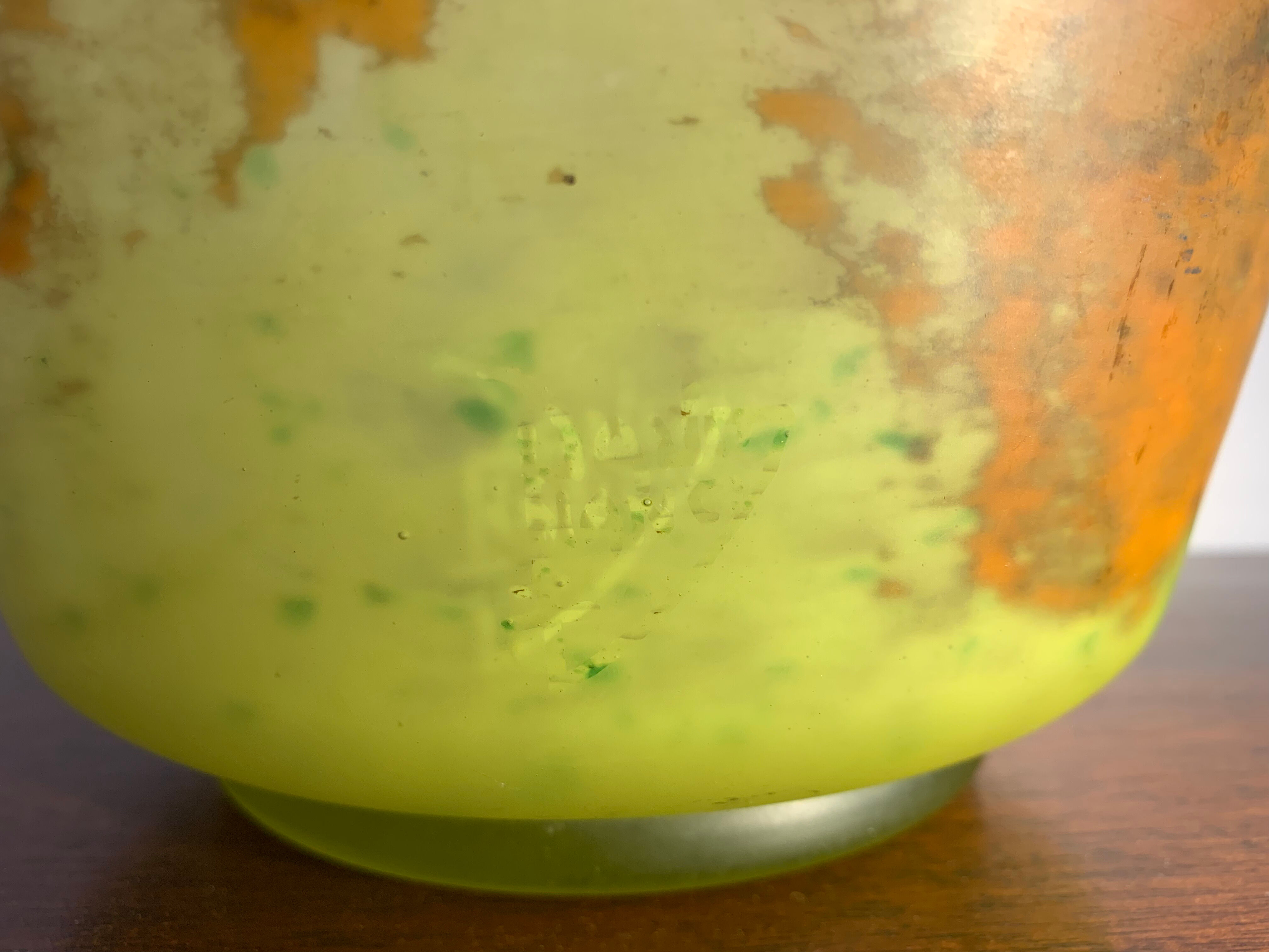 Coupe Daum Nancy en verre marmoréen