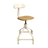 Chaise d'atelier assise bois Nicolle 1960