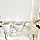 Tasse sucrier et pot à lait en porcelaine