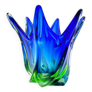 Vase Sculptural Murano - bleu vert