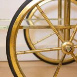 Chariot de bar vintage français à deux niveaux