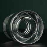 Orrefors engraved crystal bud vase, Sweden, 1950s-1960s