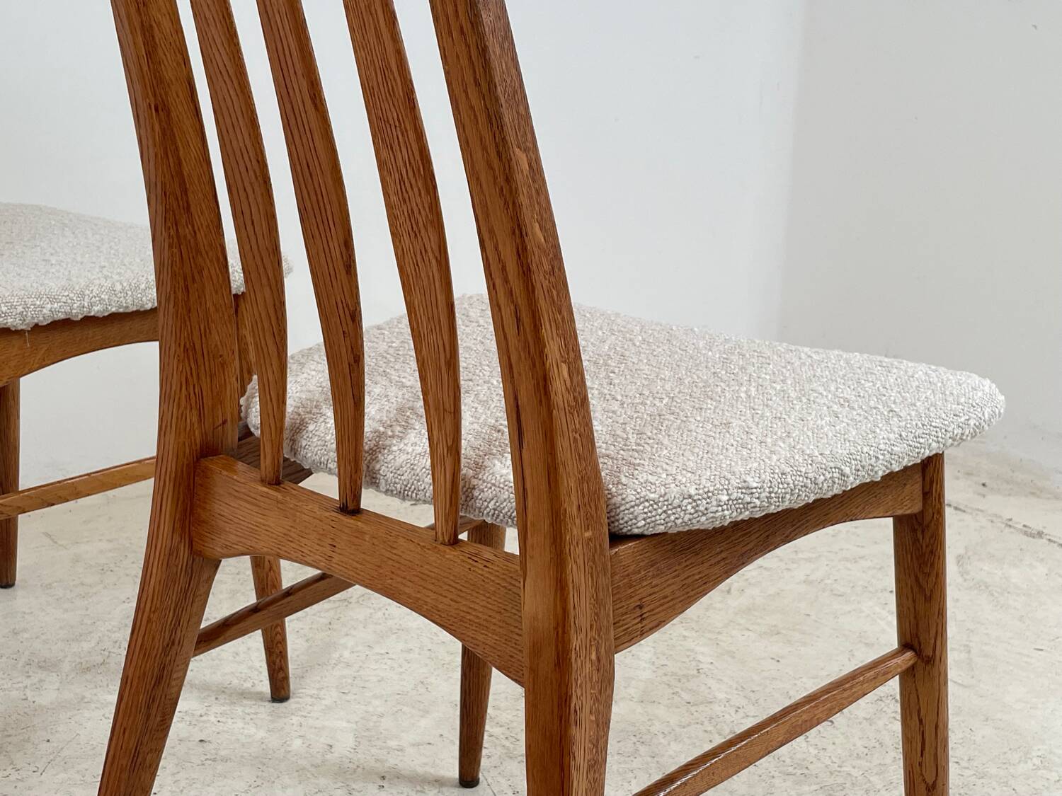 2 chaises en chêne Eva par Niels Koefoed 1960