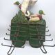Metal wall tie door with duck decoration. 50s .