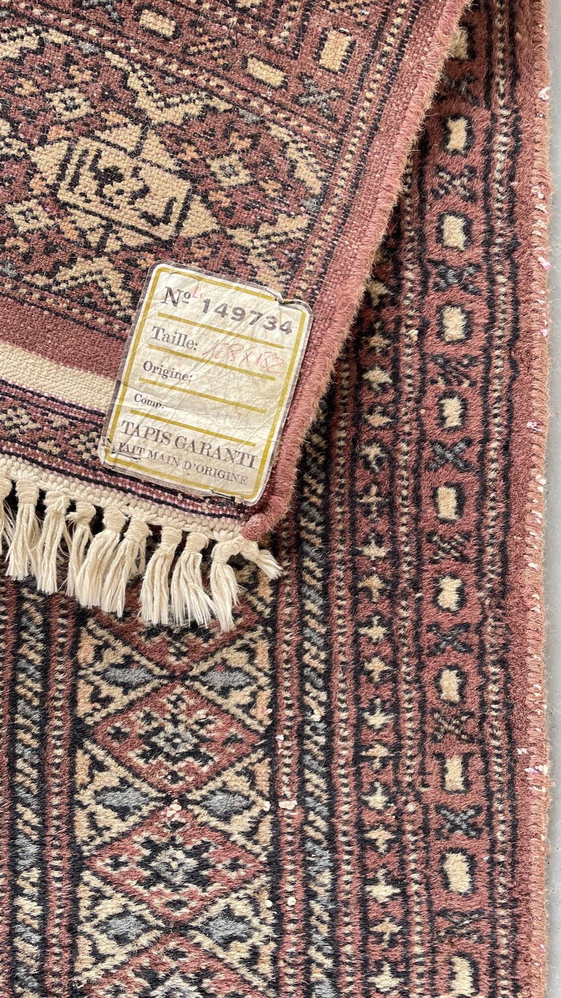 Tapis oriental pakistan gris-pourpre 196cm x 126cm