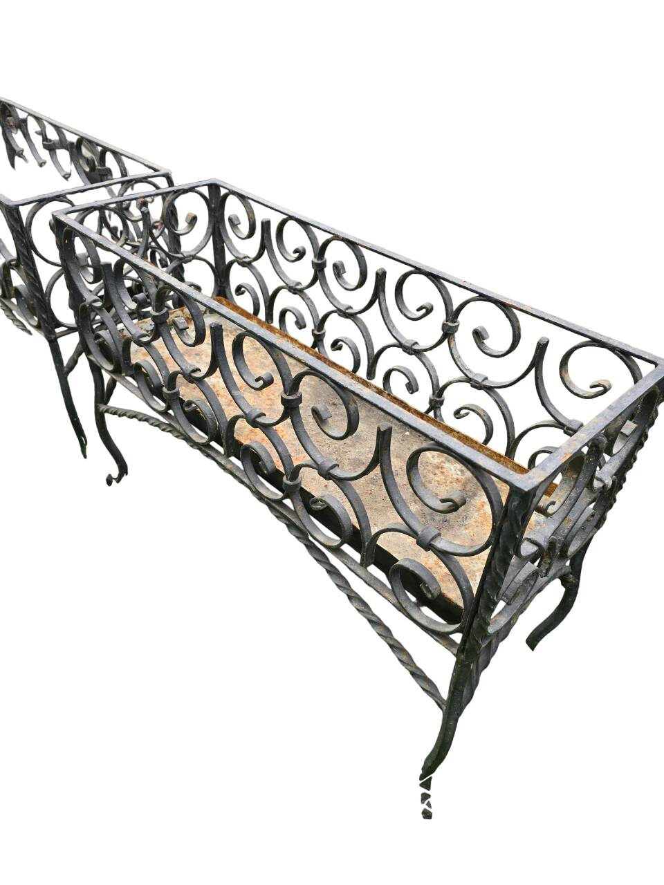 Wrought iron planters