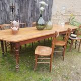 Table de ferme ancienne  en pin 3 mètres