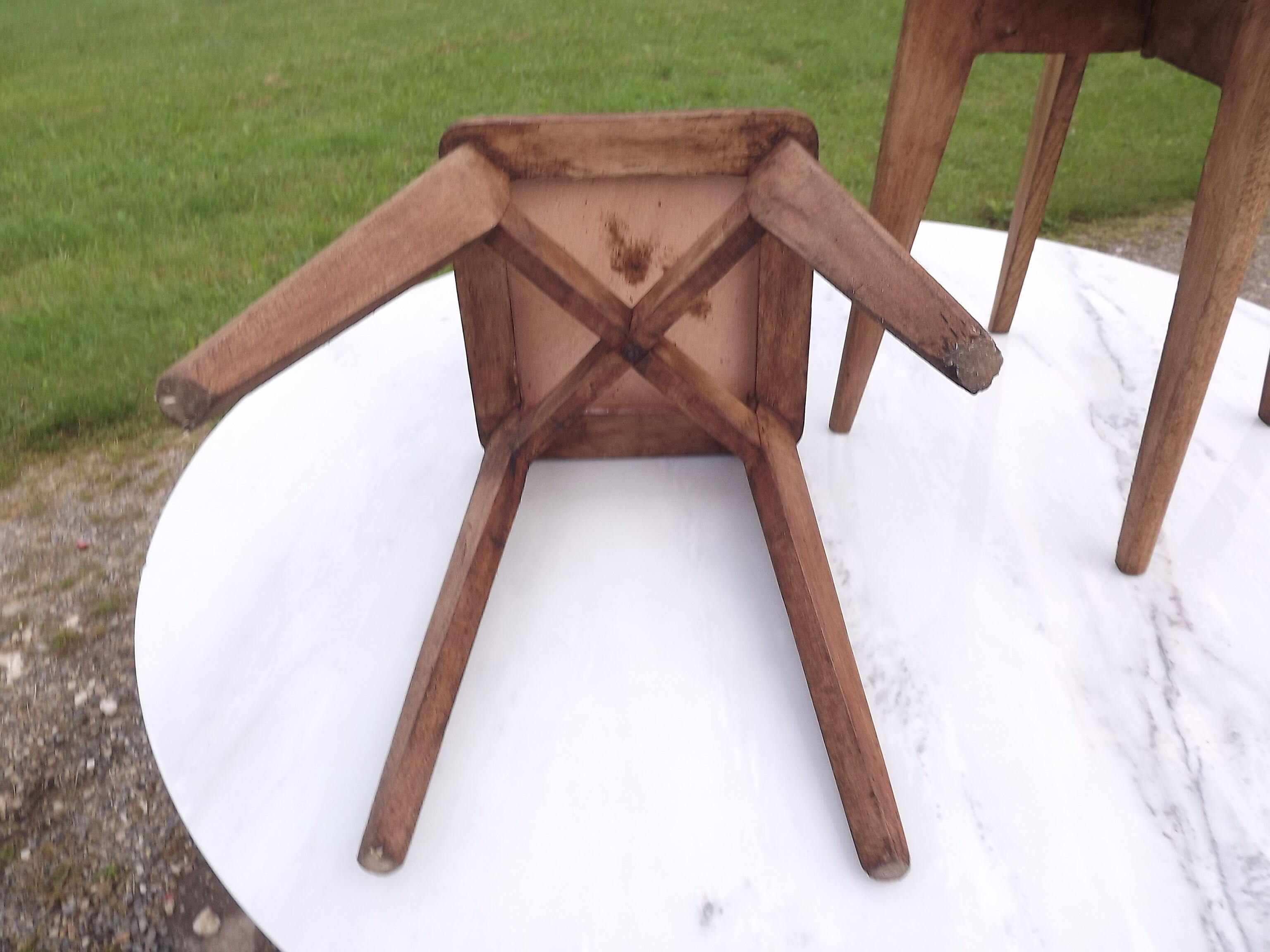 Pair of vintage stools wood