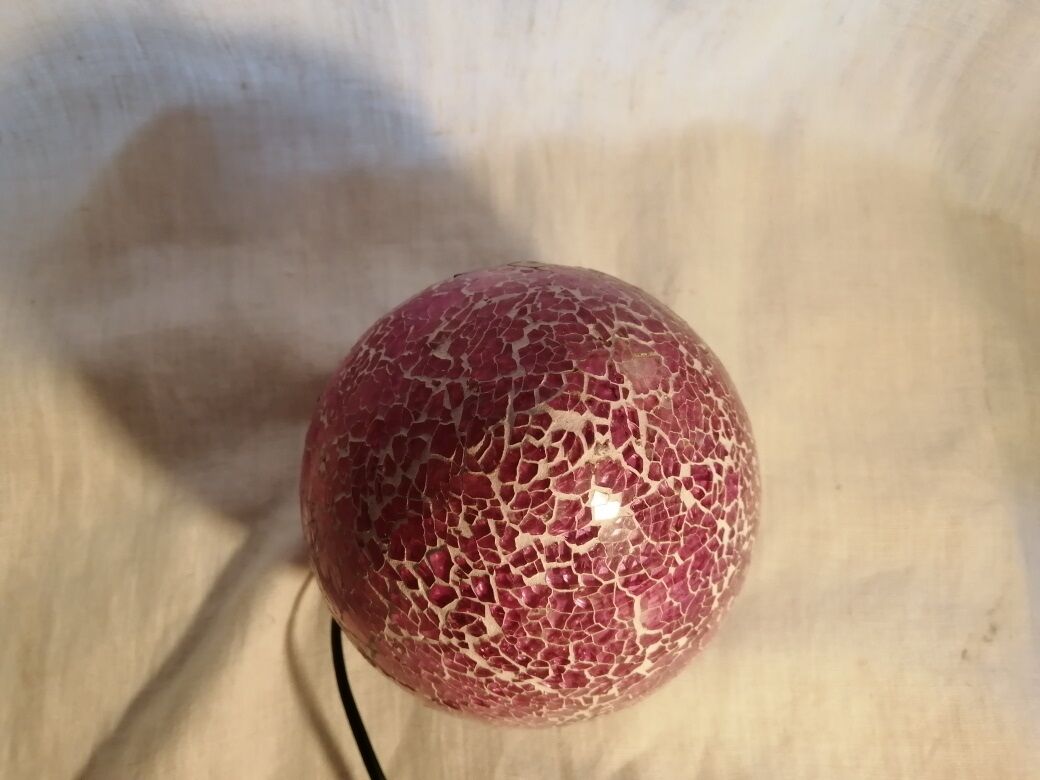 Mosaic glass egg lamp