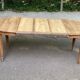 Table à manger ronde extensible art déco rénovée en chêne massif XXème 205c