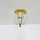 Brass and Glass Flush Light by Glashütte Limburg