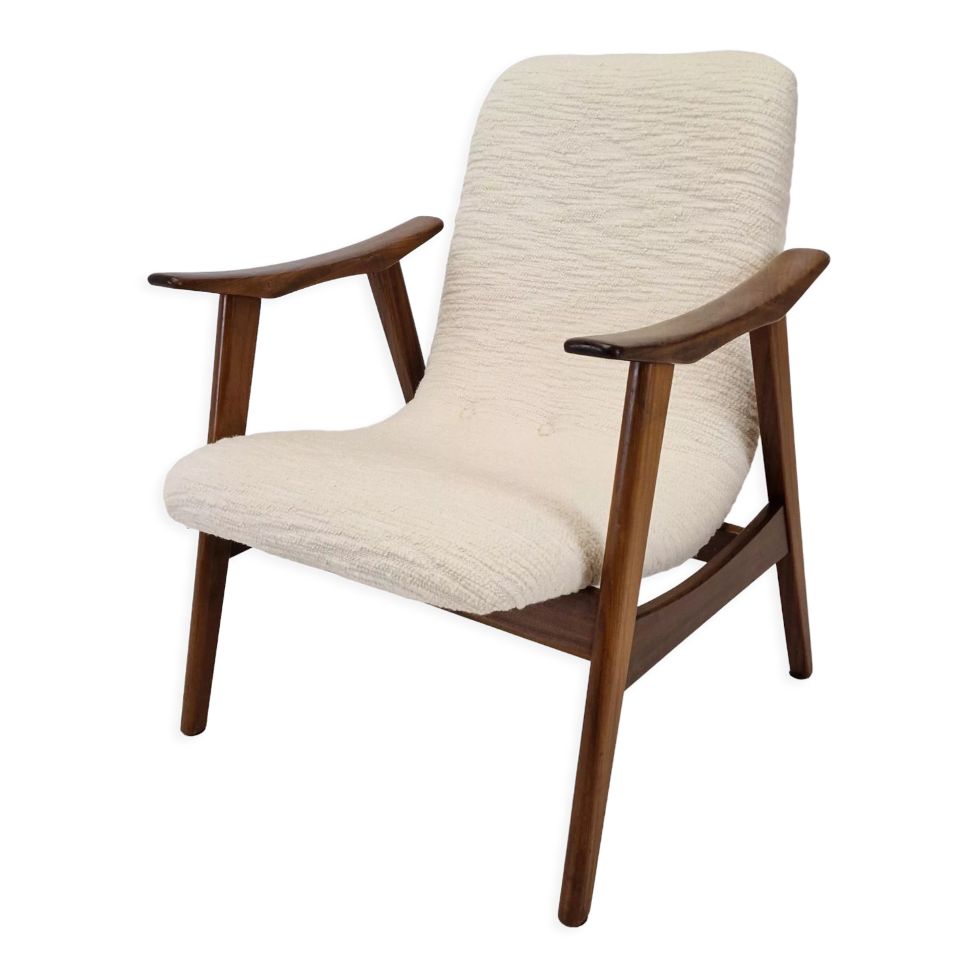 Mid Century Teak Wébé Armchair by Louis van Teeffelen, 1960's