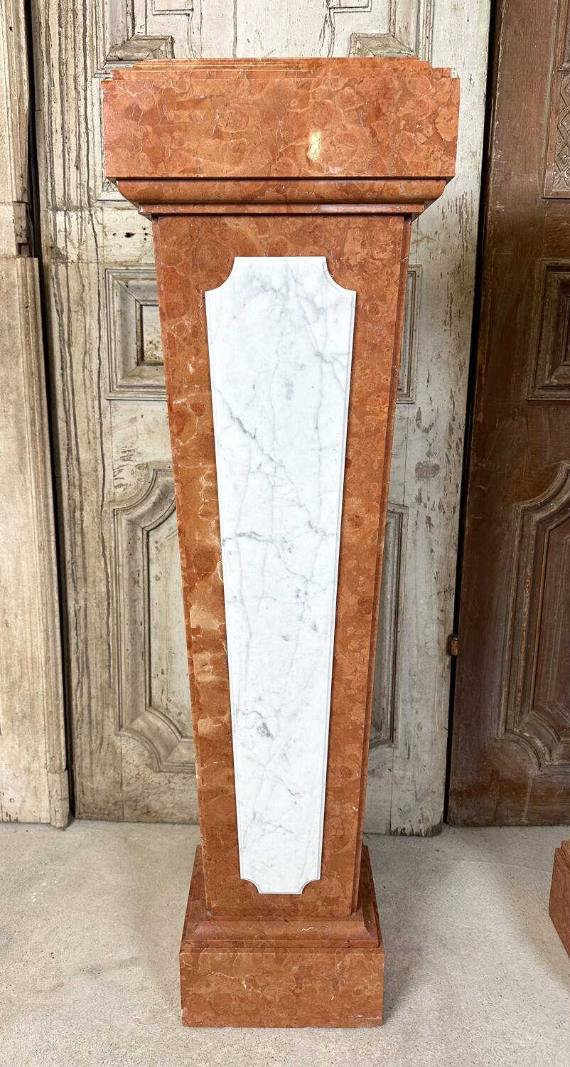 Pair of 20th century marble columns