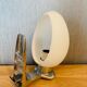 Opaline wall lamp half egg form