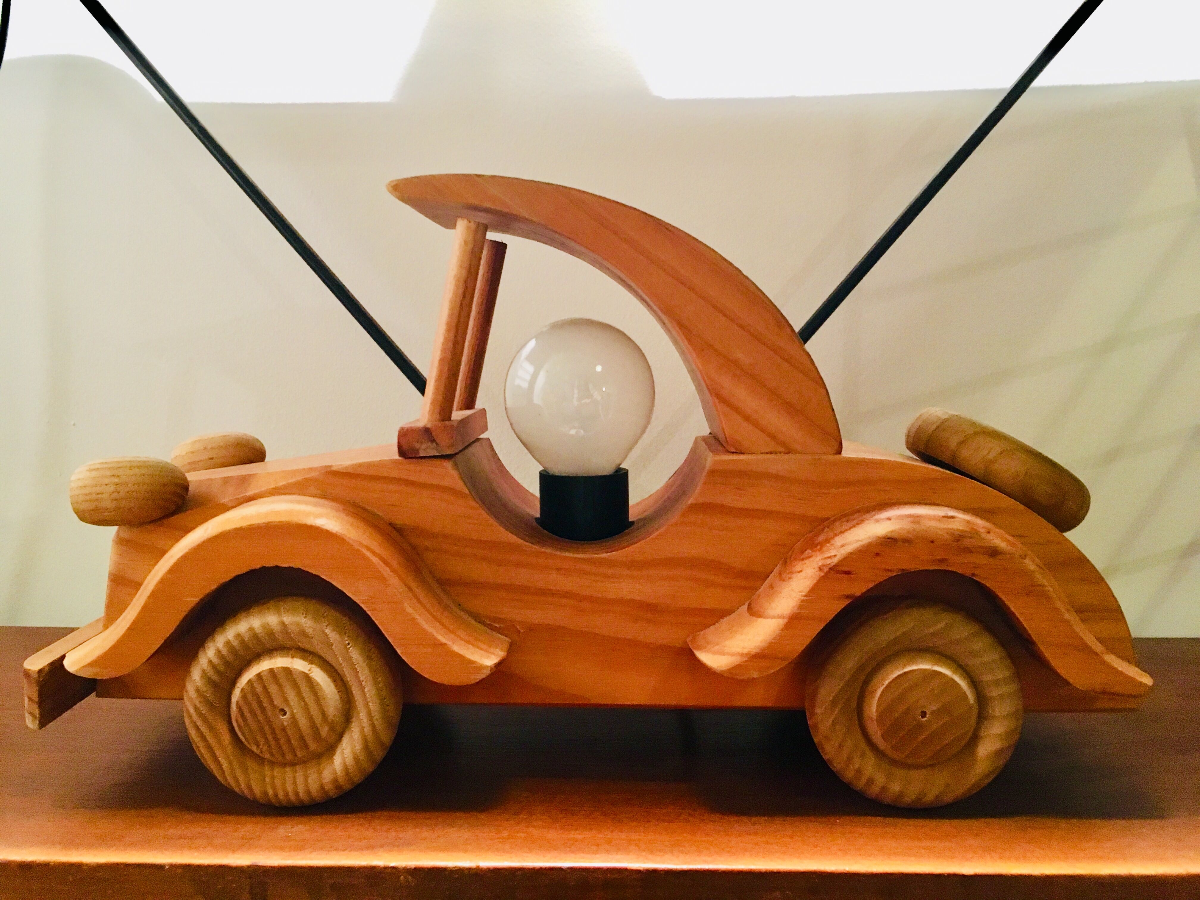 Wooden lamp from the 80
