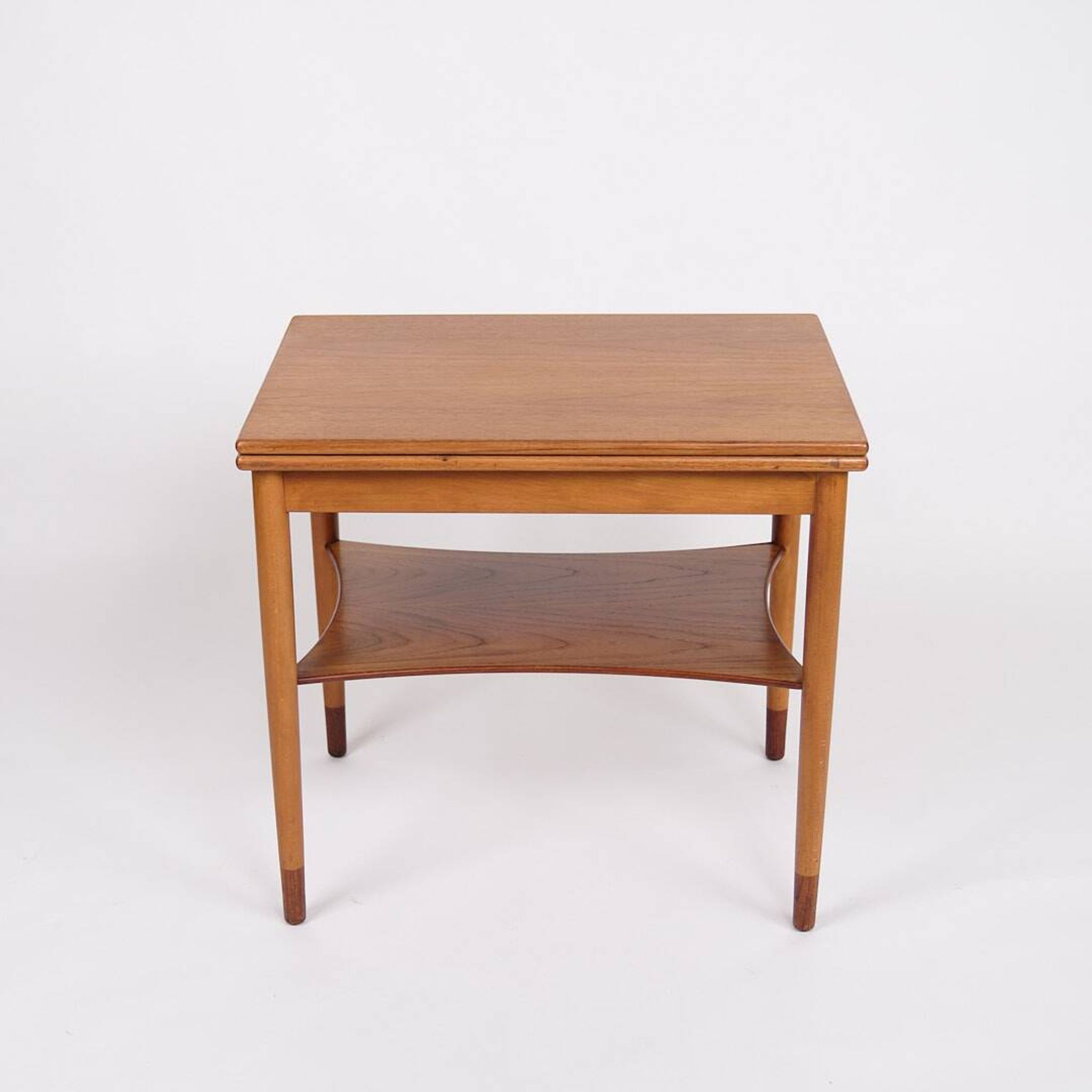 Folding table - Teak & Beech - Brass fittings - Børge Mogensen - Søborg Furniture Factory - 1950s