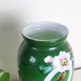 Vase en verre opalin, peint à la main, 1960