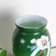 Opaline glass vase, hand painted, 1960