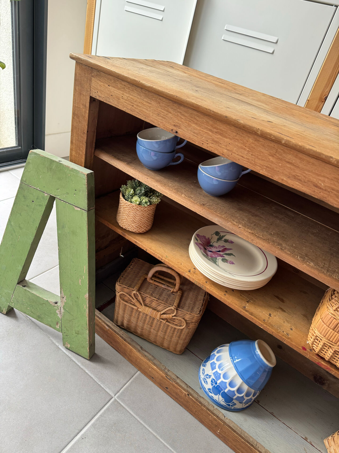 Workshop furniture, low workshop sideboard, charming furniture