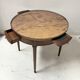 Louis XVI style bouillotte table in veneered wood, 20th century.